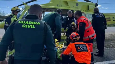 Imagen del accidente de autobús en Mallorca Imagen del accidente de autobús en Mallorca