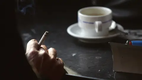 Imagen de archivo tabaco en terrazas Imagen de archivo tabaco en terrazas