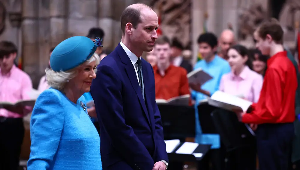 El príncipe Guillermo y la reina Camila en el Día de la Commonwealth 