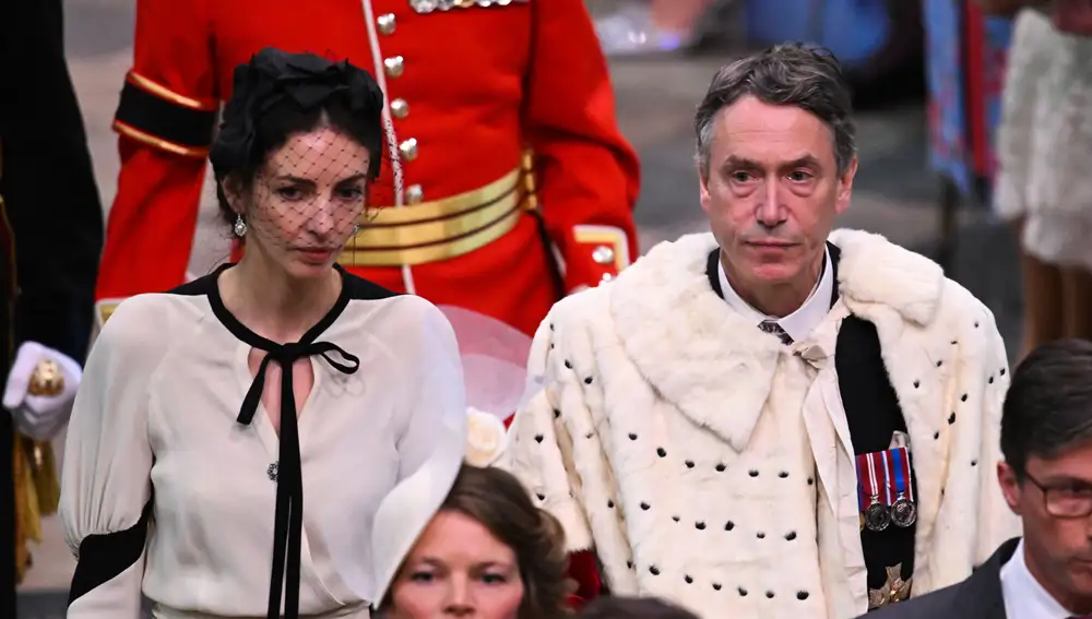 Rose Hanbury y David Cholmondely en la Coronación de Carlos III