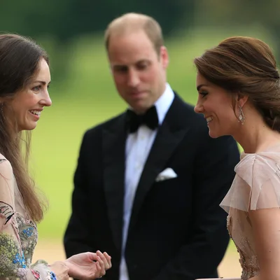 Rose Hanbury, David Cholmondely, el príncipe Guillermo y Kate Middleton en 2016