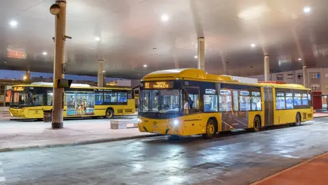 Imagen de un autobús de Gran Canaria Imagen de un autobús de Gran Canaria