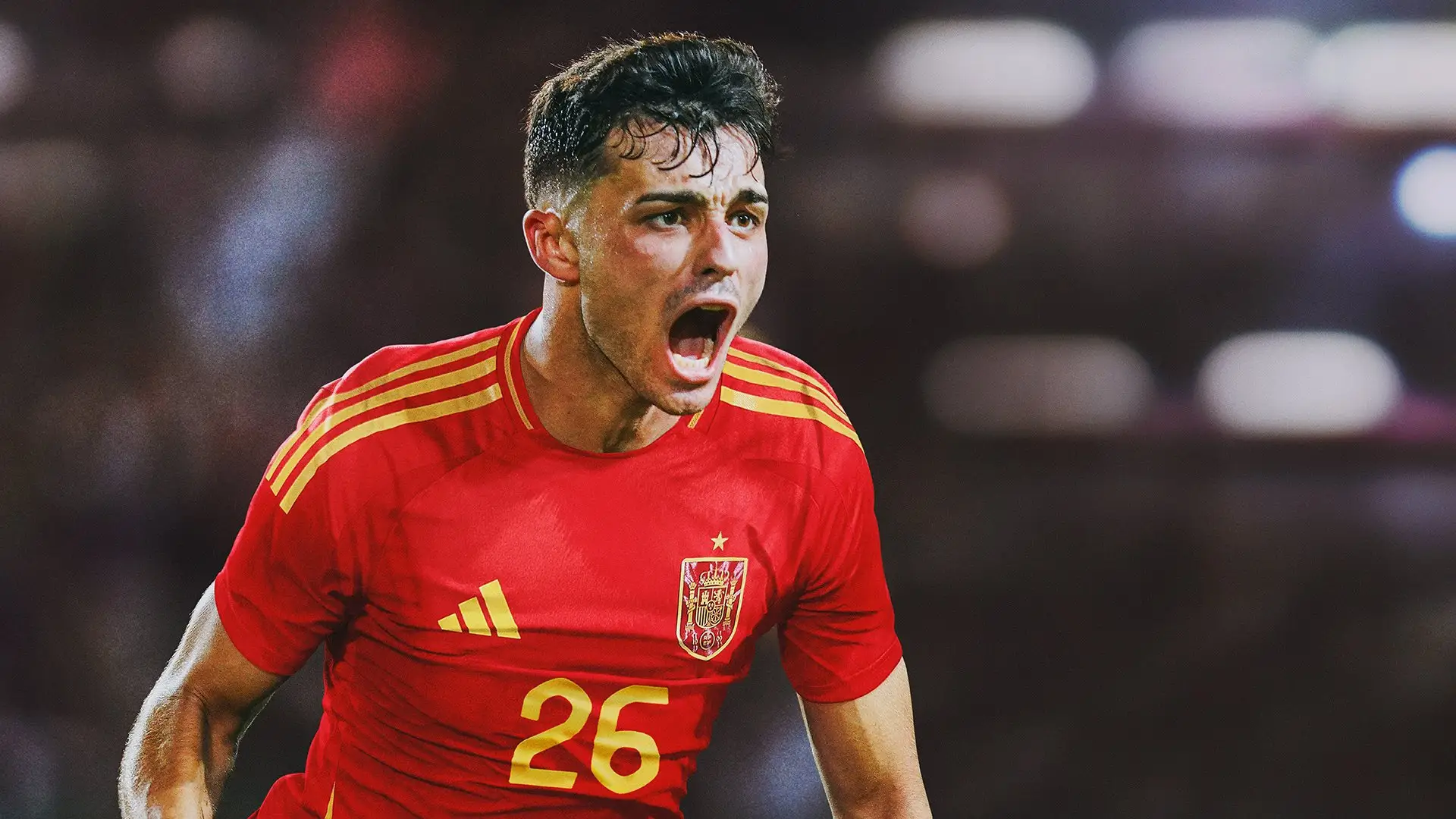 Pedri, con la nueva camiseta de la selección española Pedri, con la nueva camiseta de la selección española