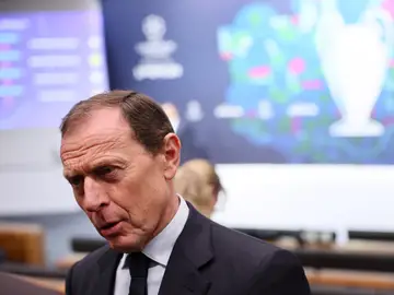 Emilio Butragueño, en el sorteo de la Champions celebrado en Nyon Emilio Butragueño, en el sorteo de la Champions celebrado en Nyon