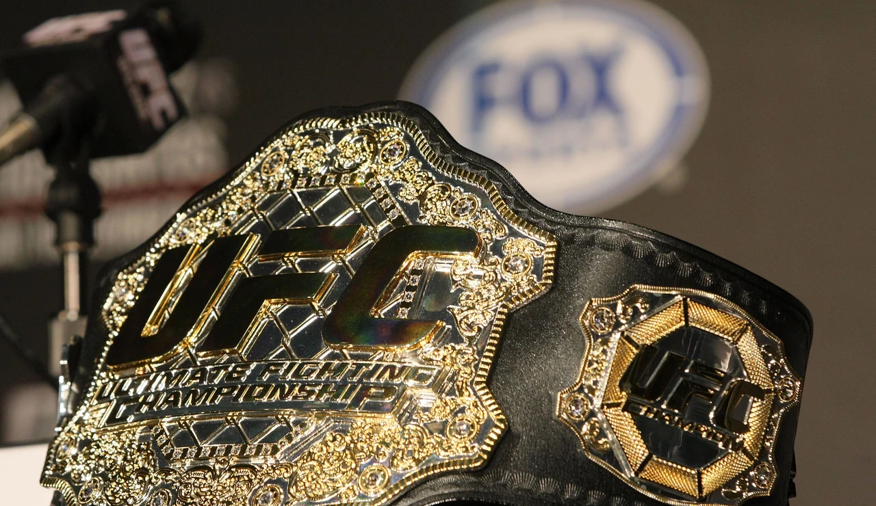 Imagen de archivo de un cinturón de campeón de la UFC