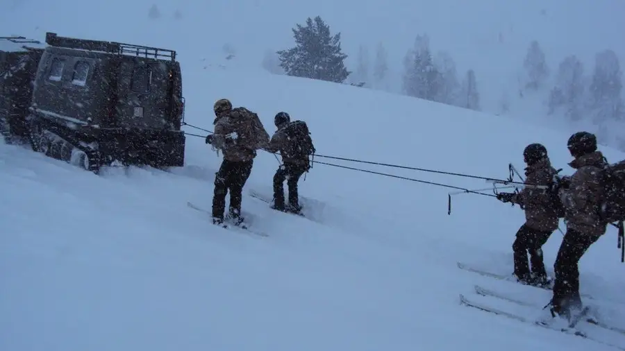 Imagen de varios militares en la nieve Imagen de varios militares en la nieve