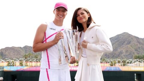 Zendaya e Iga Swiatek tras el partido
