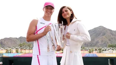 Zendaya e Iga Swiatek tras el partido Zendaya e Iga Swiatek tras el partido