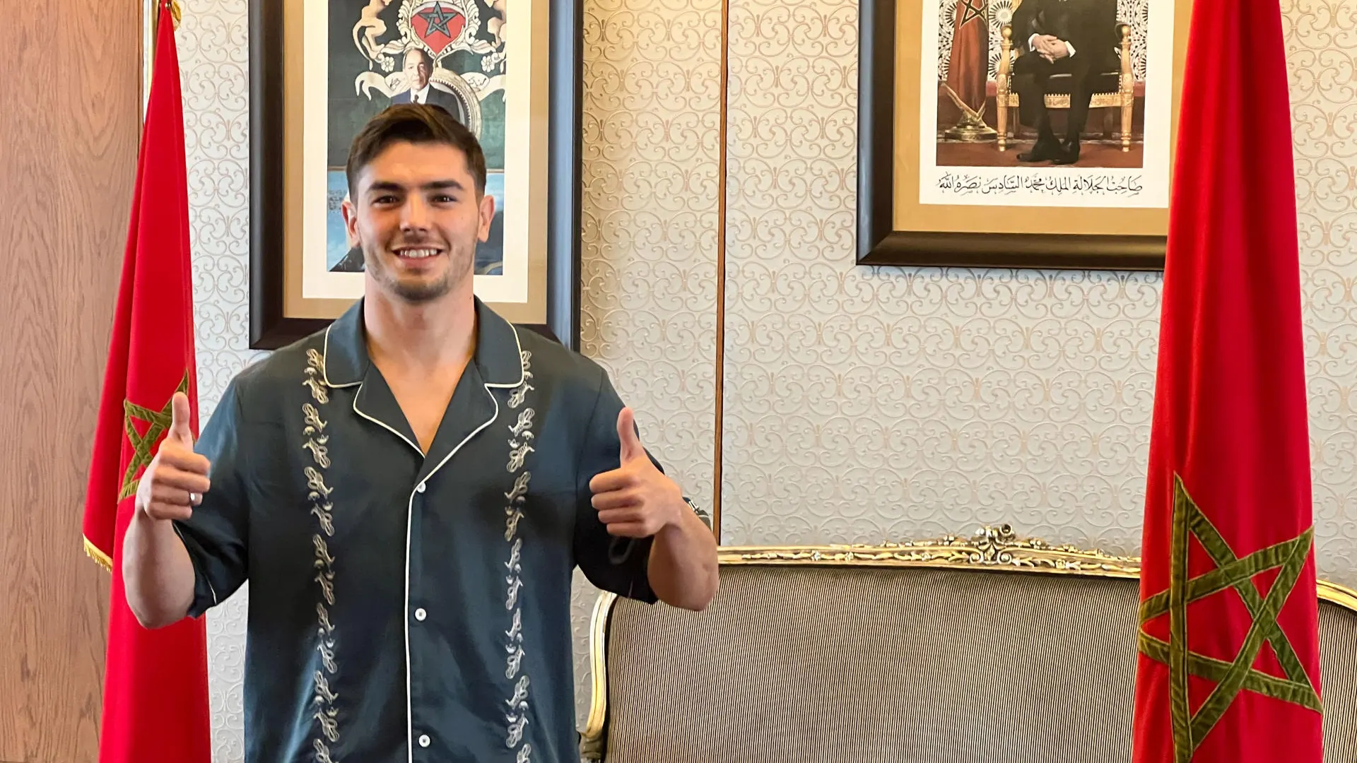 Brahim D&iacute;az, sonriente en Marruecos