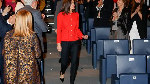 La reina Letizia, en un acto en Madrid La reina Letizia, en un acto en Madrid
