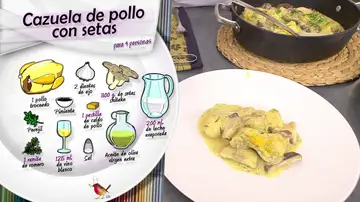 Ingredientes Cazuela de pollo con setas
