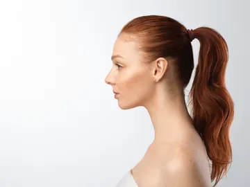 Mujer con coleta Mujer con coleta