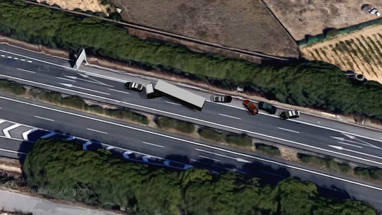 Así es el efecto tijera, la brusca maniobra del camión de Sevilla que mató a 6 personas