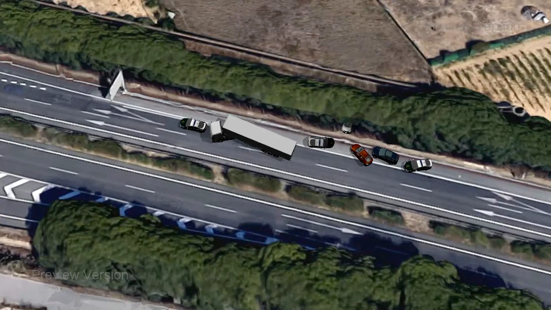 Recreaci&oacute;n del accidente
