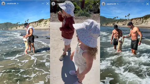 Zac Efron disfrutando de un día de playa junto a su hermanos Zac Efron disfrutando de un día de playa junto a su hermanos