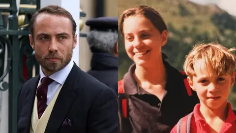 James Middleton y una foto con su hermana Kate Middleton de su infancia