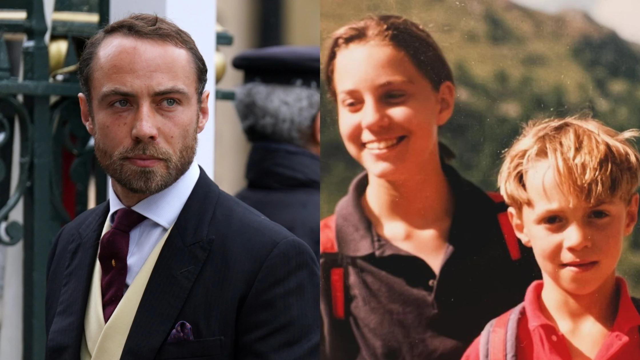 James Middleton y una foto con su hermana Kate Middleton de su infancia James Middleton y una foto con su hermana Kate Middleton de su infancia