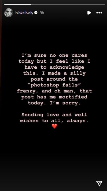 Story de Instagram de Blake Lively