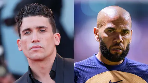 El actor Jaime Llorente (izquierda) y el futbolista Dani Alves (derecha) en imágenes de archivo El actor Jaime Llorente (izquierda) y el futbolista Dani Alves (derecha) en imágenes de archivo