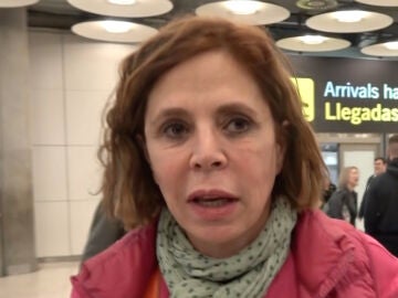 Ágatha Ruiz de la Prada en el aeropuerto