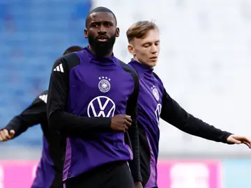 Antonio Rüdiger, antes de un partido de la selección alemana Antonio Rüdiger, antes de un partido de la selección alemana