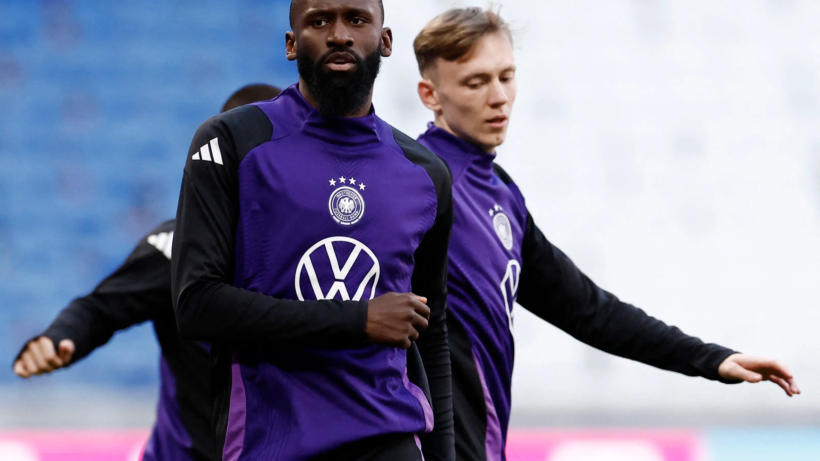 Antonio Rüdiger, antes de un partido de la selección alemana Antonio Rüdiger, antes de un partido de la selección alemana