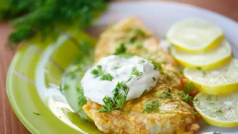 Pescado con salsa de yogur Pescado con salsa de yogur