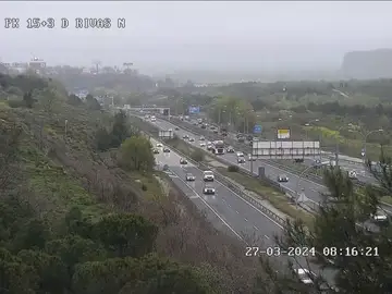 Imagen en directo de la A3 en la segunda operación salida de Semana Santa Imagen en directo de la A3 en la segunda operación salida de Semana Santa
