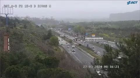 Imagen en directo de la A3 en la segunda operación salida de Semana Santa Imagen en directo de la A3 en la segunda operación salida de Semana Santa