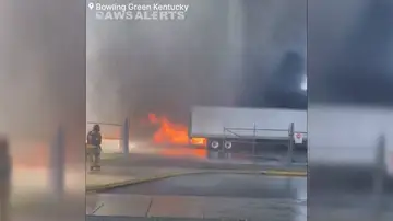 Incendio en gasolinera