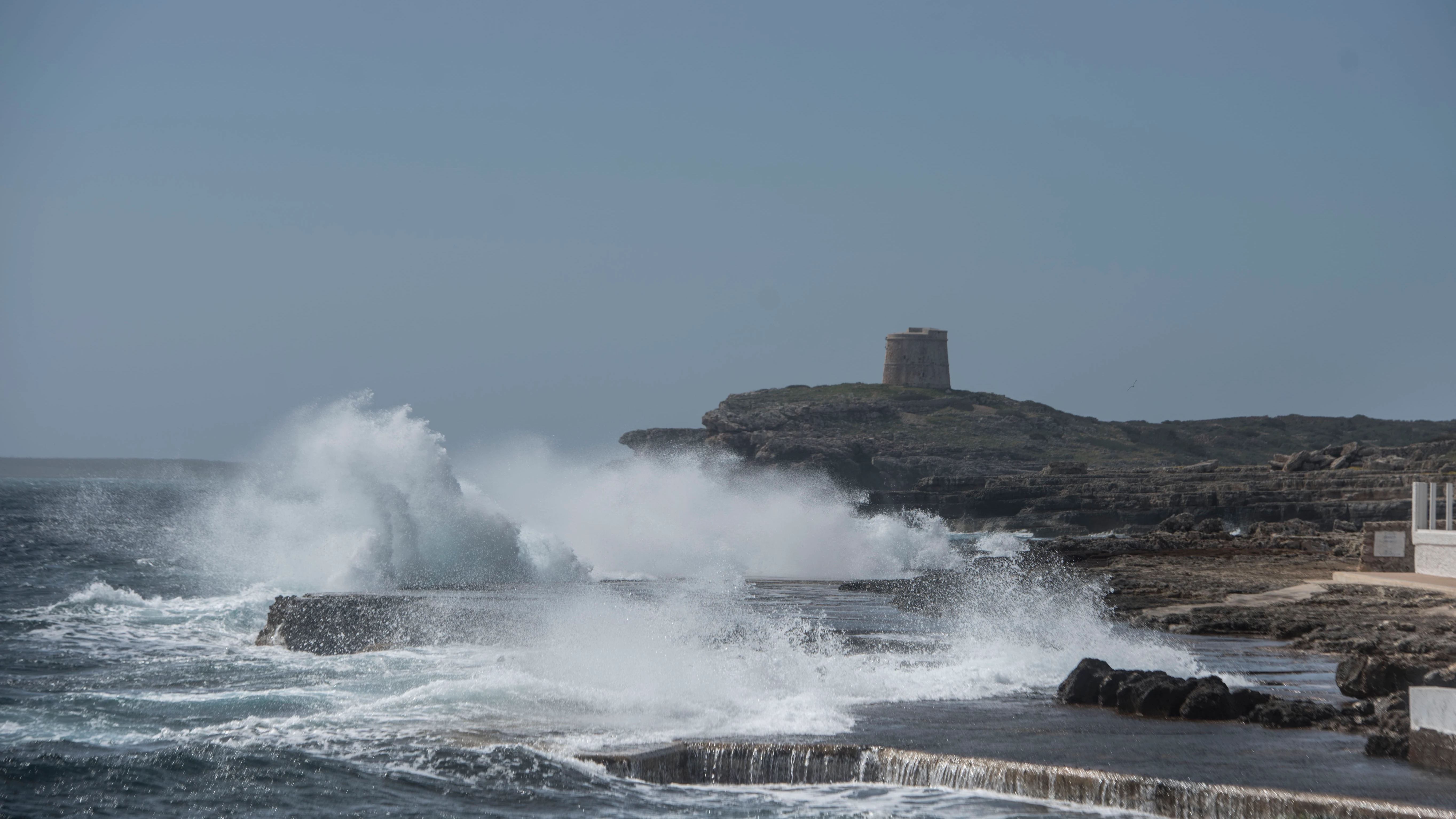 Estado del mar el Jueves Santo en Sant Lluís, Menorca. Estado del mar el Jueves Santo en Sant Lluís, Menorca.