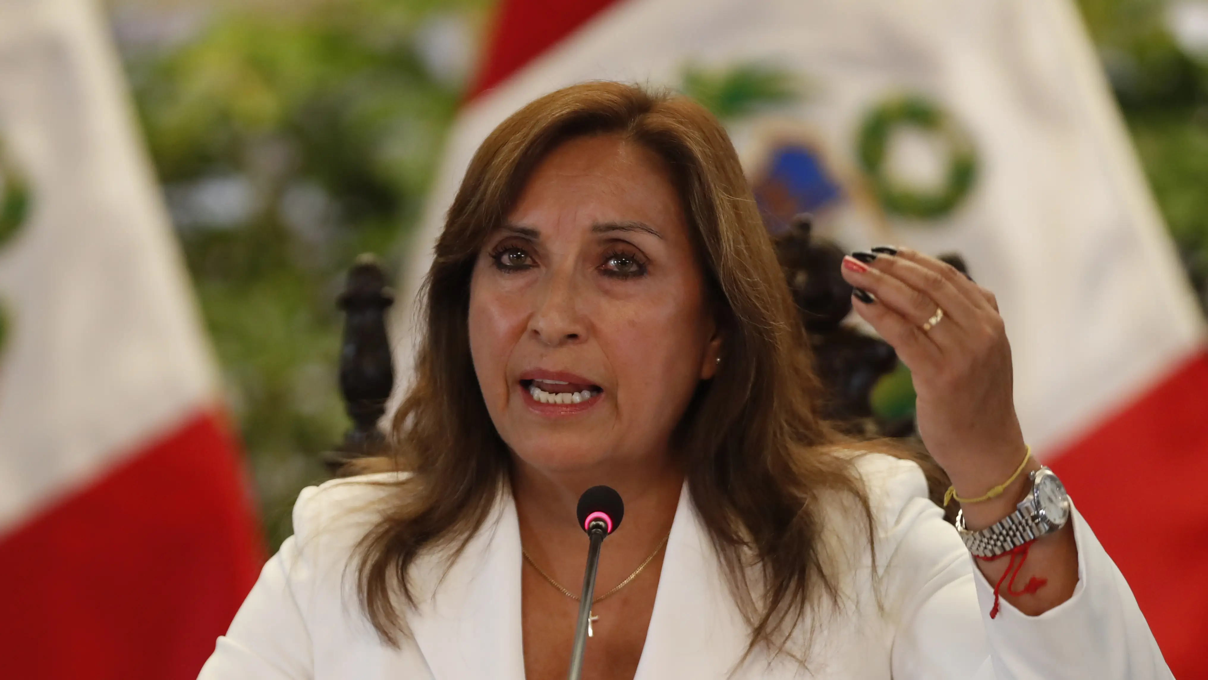 La presidenta del Perú, Dina Boluarte La presidenta del Perú, Dina Boluarte