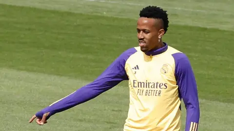 Éder Militao en el entrenamiento del Real Madrid Éder Militao en el entrenamiento del Real Madrid