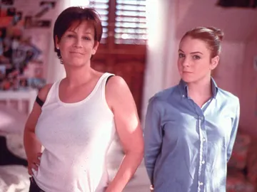 Jamie Lee Curtis y Lindsay Lohan en Ponte en mi lugar Jamie Lee Curtis y Lindsay Lohan en Ponte en mi lugar
