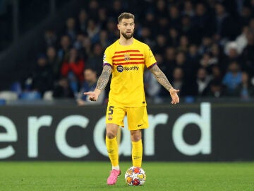 Íñigo Martínez en un partido con el FC Barcelona esta temporada