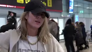 Amelia Bono, en el aeropuerto de Madrid