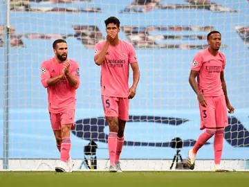 Varane, en el partido ante el City de agosto de 2020 Varane, en el partido ante el City de agosto de 2020