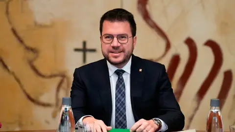 Pere Aragonès, en la reunión semanal del Govern