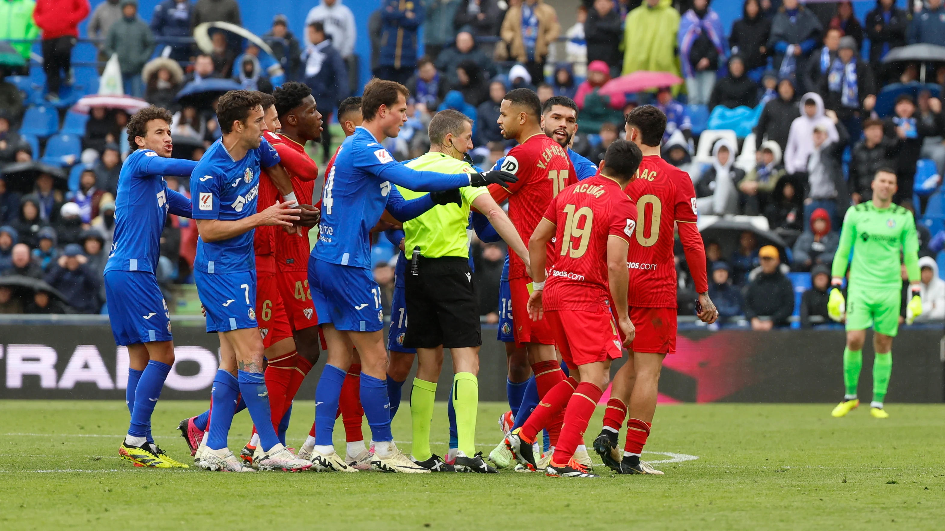 Una imagen del Getafe - Sevilla en el Coliseum
