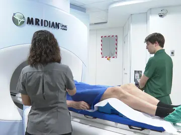Un paciente en radioterapia Un paciente en radioterapia