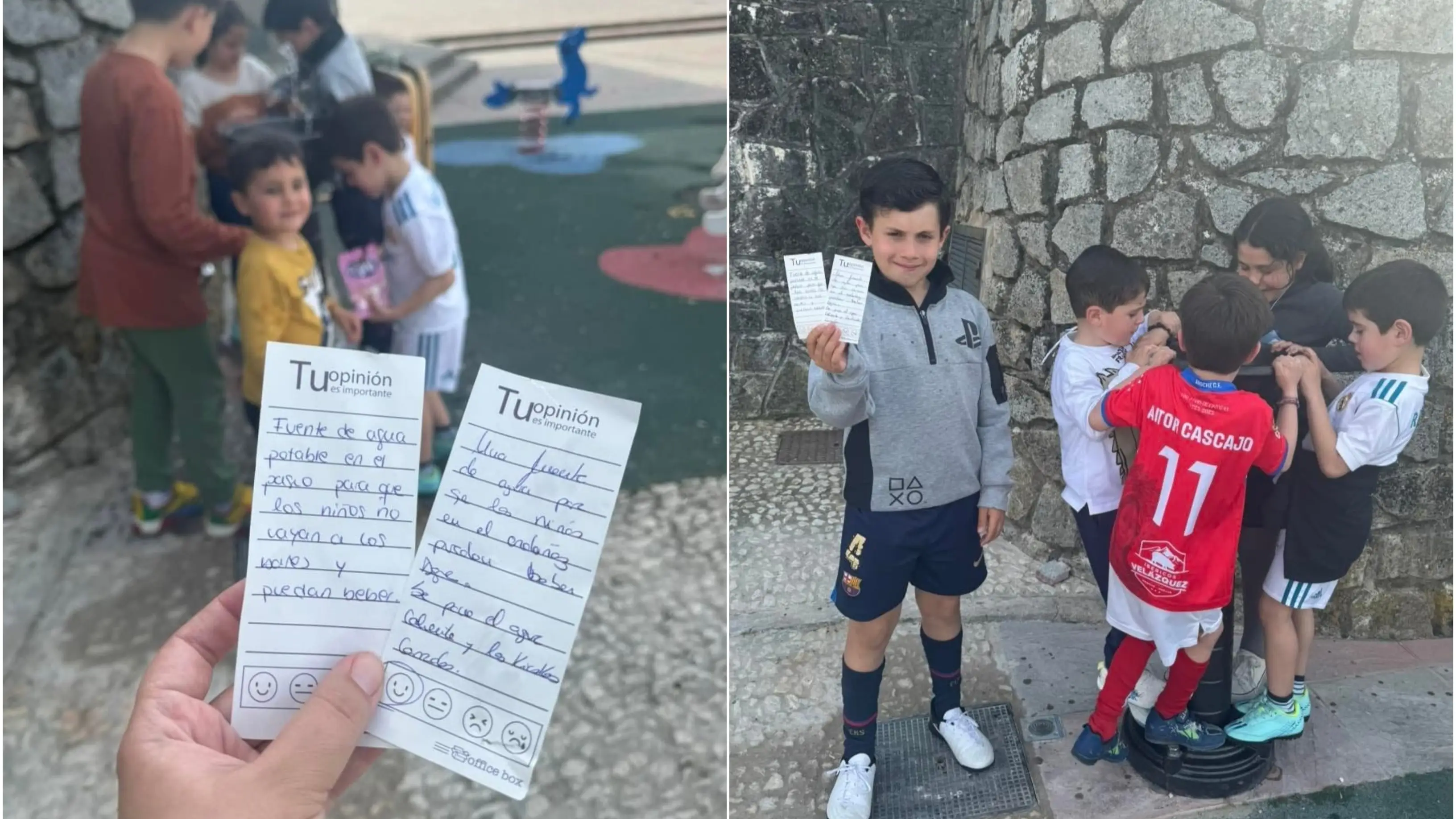 Las cartas del ni&ntilde;o para conseguir la fuente en Aroche