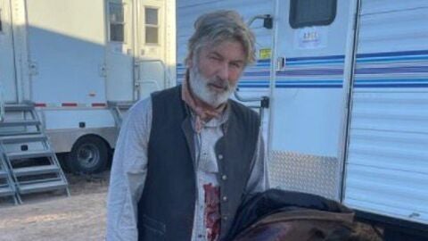 Alec Baldwin en el rodaje de Rust