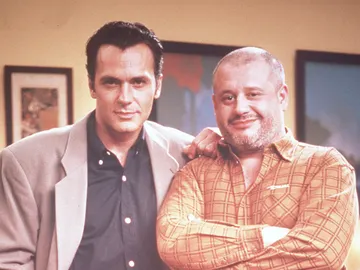 José Coronado y Juan Echanove en Hermano de leche José Coronado y Juan Echanove en Hermano de leche