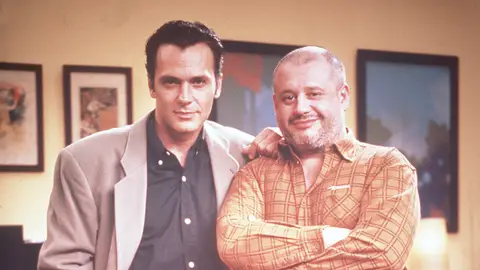 José Coronado y Juan Echanove en Hermano de leche José Coronado y Juan Echanove en Hermano de leche