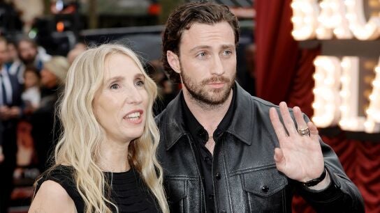 Sam Taylor-Johnson y Aaron Taylor-Johnson de premiere