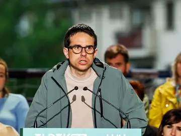 El candidato a lehendakari Pello Otxandiano durante el acto electoral de EH Bildu El candidato a lehendakari Pello Otxandiano durante el acto electoral de EH Bildu