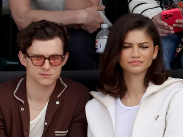 Tom Holland y Zendaya viendo un partido de tenis Tom Holland y Zendaya viendo un partido de tenis