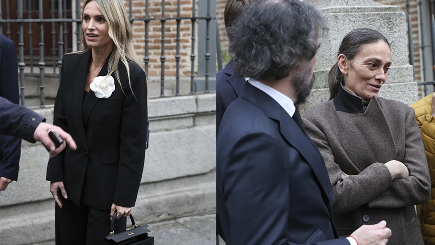 Andrea Pascual y Laura Ponte en la misa funeral de Fernando G&oacute;mez-Acebo