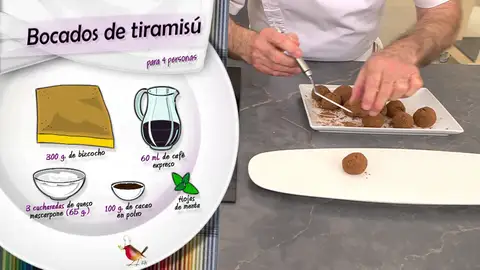 Ingredientes Bocados de tiramisú Ingredientes Bocados de tiramisú