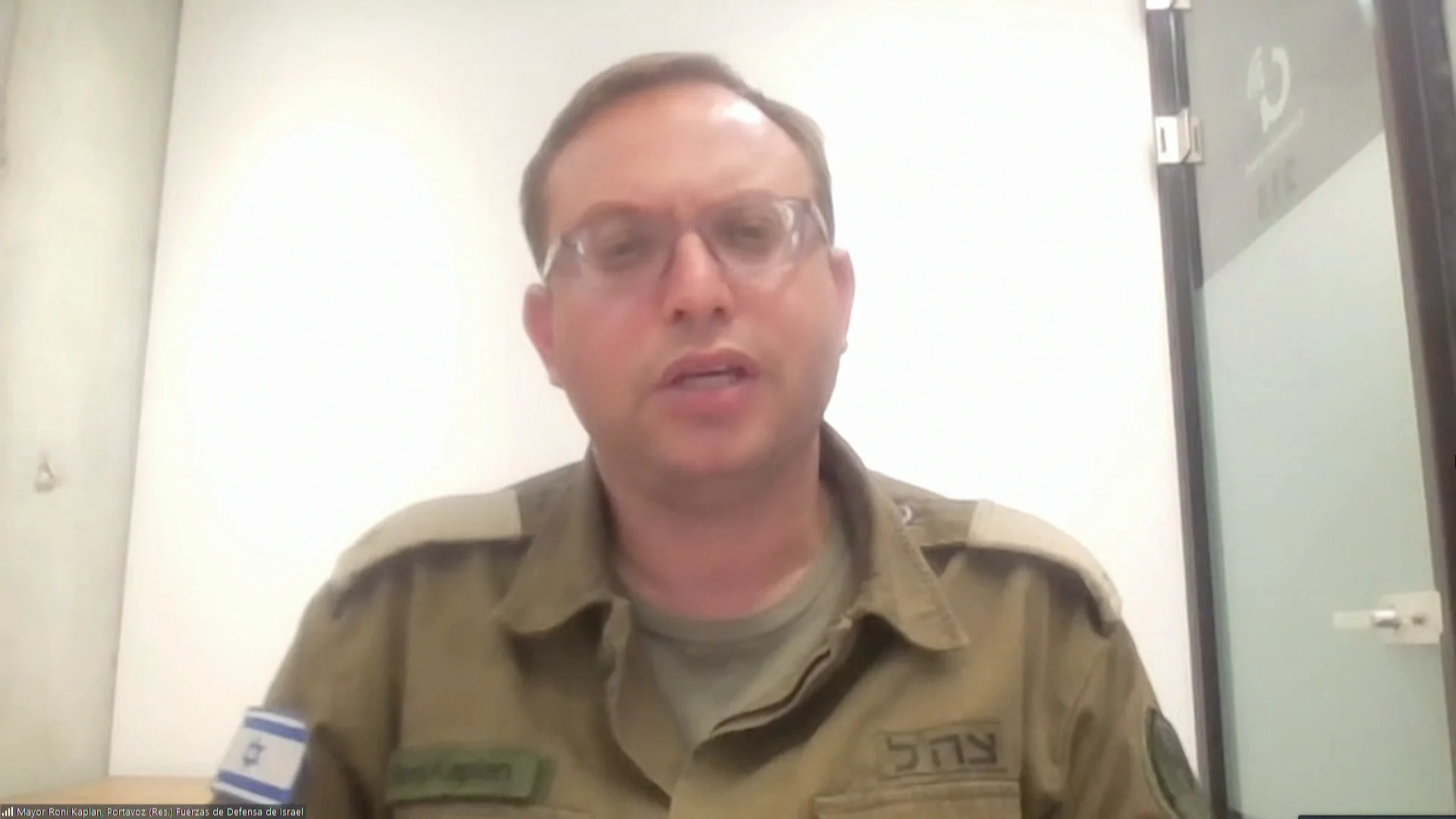 Roni Kaplan, portavoz de las Fuerzas de Defensa de Israel Roni Kaplan, portavoz de las Fuerzas de Defensa de Israel